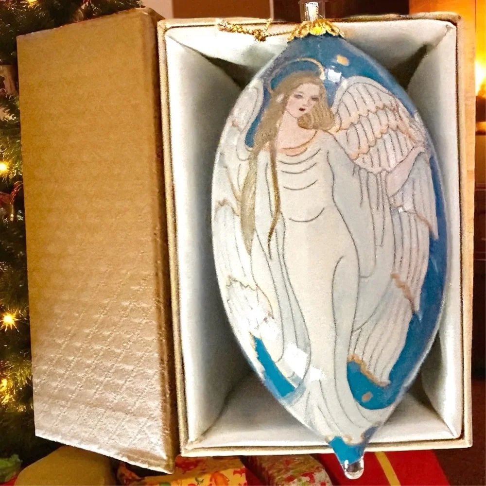 Pier 1  2016 Glass Angel Ornament Li Bien Replacement Christmas Decor Boxed